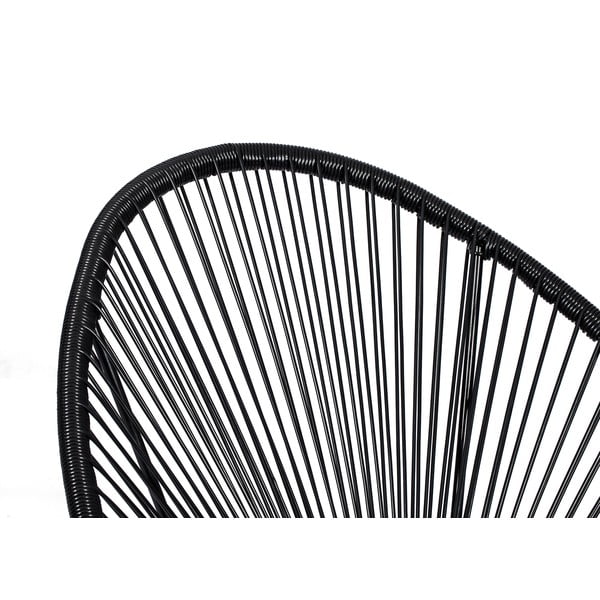 Set fotolii de grădină Avocado și masă Loris, ø 35 cm, negru-image-2