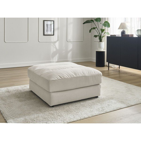 Taburet bej cu tapițerie din catifea Sierra – Bobochic Paris-image-1