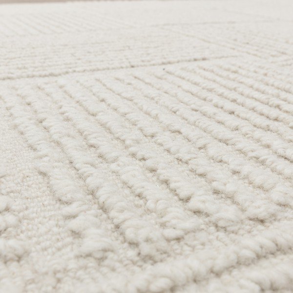Covor fildeș țesut manual din lână 120x170 cm Zennith Grid – Asiatic Carpets-image-3