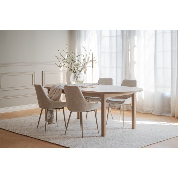 Masă de dining extensibilă cu blat cu aspect de lemn de stejar 105x220 cm Gifford – Rowico-image-2
