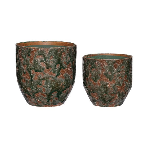 Ghivece decorative 2 buc. din ceramică handmade ø 15 cm Normu – Hübsch