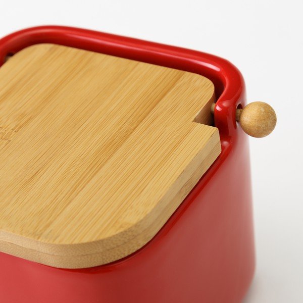 Recipient din ceramică pentru sare Unimasa, 750 ml, roșu-image-2
