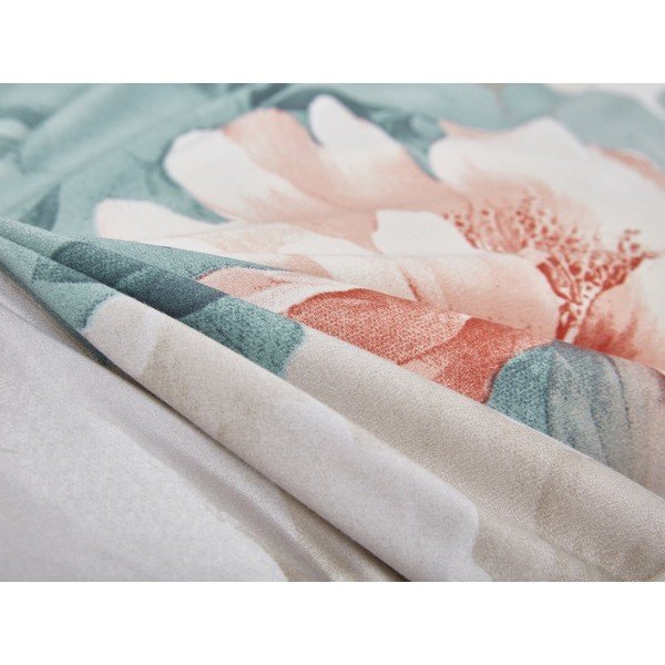 Lenjerie de pat turcoaz din microsatin pentru pat de o persoană cu 3 piese 140x200 cm Selma – My House-image-4