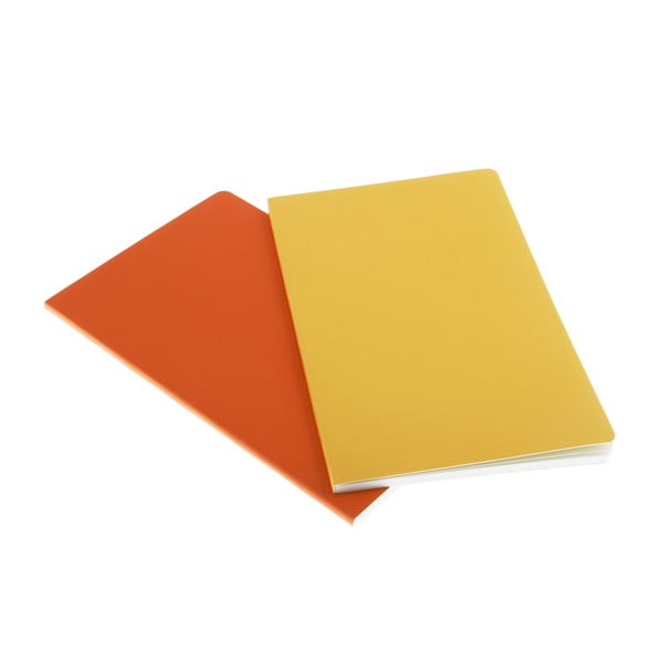 Set 2 caiete de notițe Moleskine Volant 13x21 cm, galben + hârtie dictando