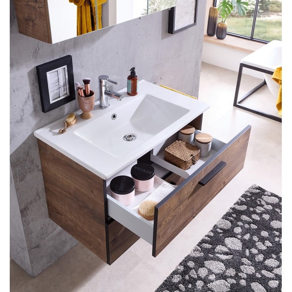 Dulap sub chiuvetă cu aspect de lemn de stejar 71x51 cm Set 374 - Pelipal-image-3