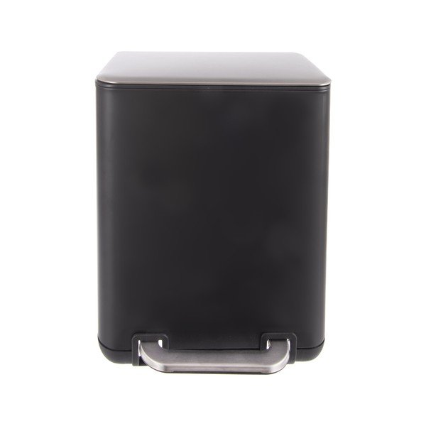 Coș de gunoi negru cu pedală din oțel inoxidabil 6 l Black – Orion-image-2