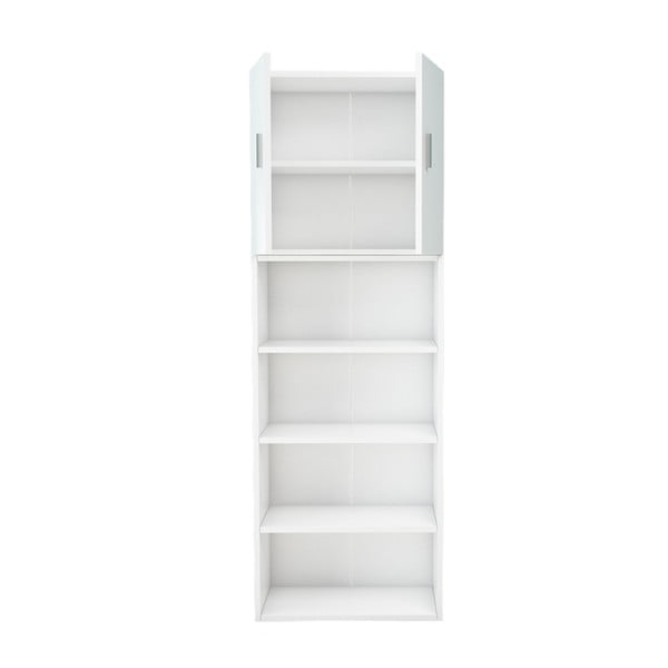 Bibliotecă cu dulap Magenta Home Pure High, lățime 60 cm, alb