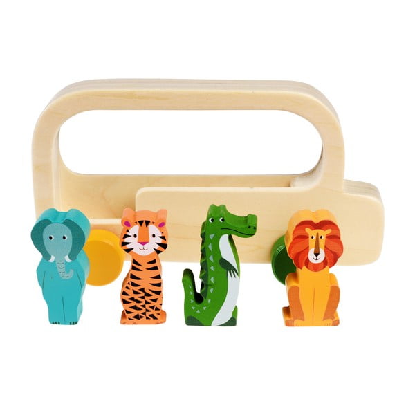 Jucărie autobuz din lemn Colourful Creatures - Rex London-image-2