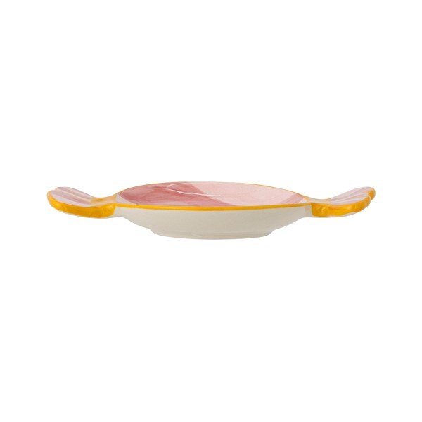 Farfurie roz pentru servire din gresie  cu model de Crăciun Caramella – Bloomingville-image-3