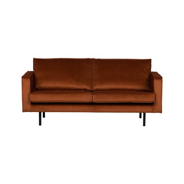 Canapea cu husă din catifea BePureHome Rodeo, portocaliu, 190 cm-image-3