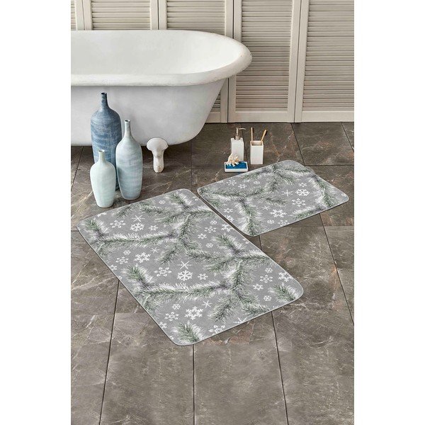 Covorașe de baie gri 2 buc. 60x100 cm – Mila Home-image-3