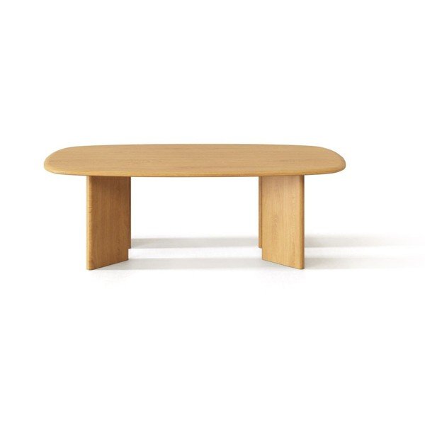 Măsuță de cafea în culoare naturală din lemn de stejar 60x120 cm Charlotte – Micadoni -image-1