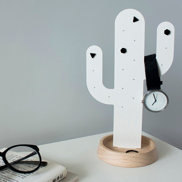 Suport pentru bijuterii Qualy&CO Cactus, alb-image-1