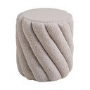 Taburet gri cu tapițerie din țesătură bouclé Sana – House Nordic