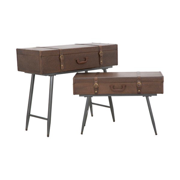 Set 2 console din lemn de brad Mauro Ferretti Travel-image-2