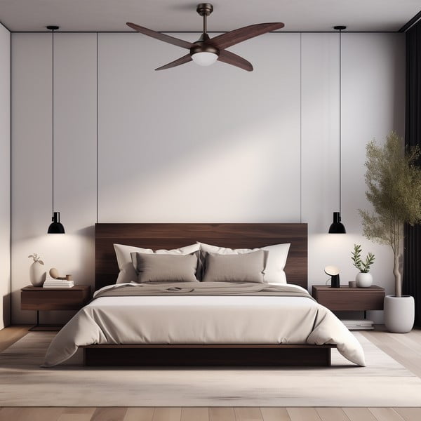 Plafonieră în culoare naturală închisă LED ø 13 cm Regal – SULION-image-1