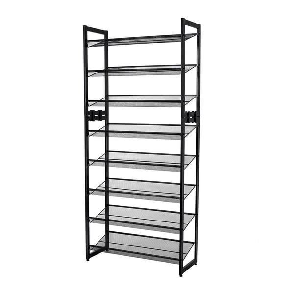 Suport metalic pentru 15 perechi de pantofi Songmics, negru-image-3