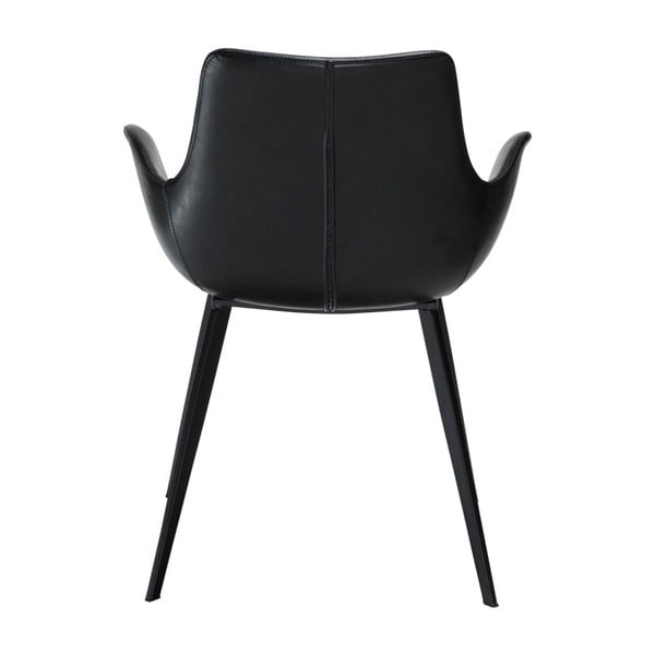 Scaun dining din piele cu cotiere DAN-FORM Denmark Hype, negru-image-2