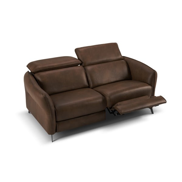 Canapea maro închis cu tapițerie din piele 103 cm Hubble – Windsor & Co Sofas-image-3