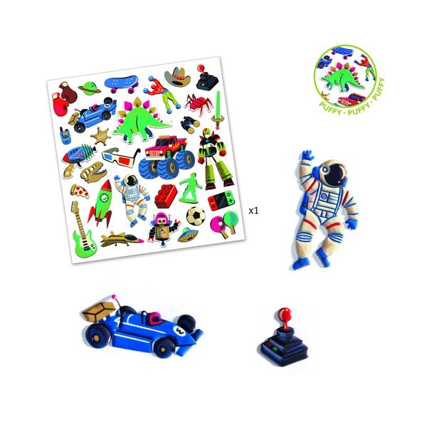 Set 30 autocolante Djeco Retro Toys-image-1