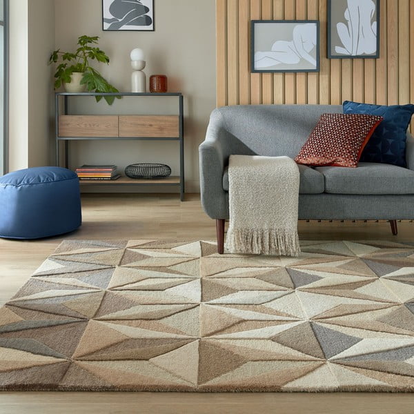 Covor bej din lână 160x230 cm Reverie – Flair Rugs-image-1