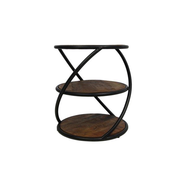 Măsuță din lemn de mango HSM collection Tower, ø 43 cm-image-1