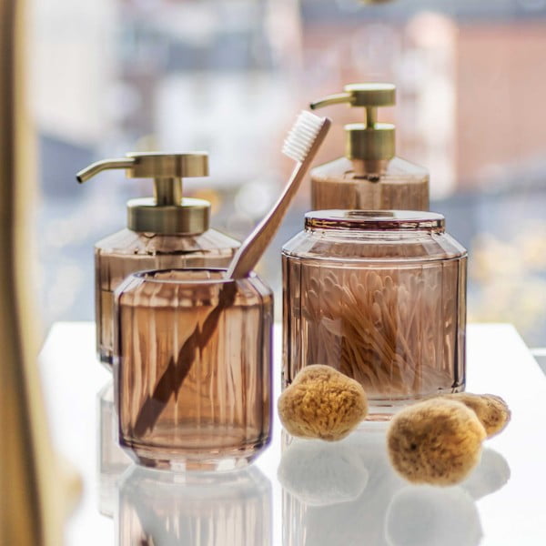 Suport pentru periuța de dinți maro din sticlă Vision – Mette Ditmer Denmark-image-3