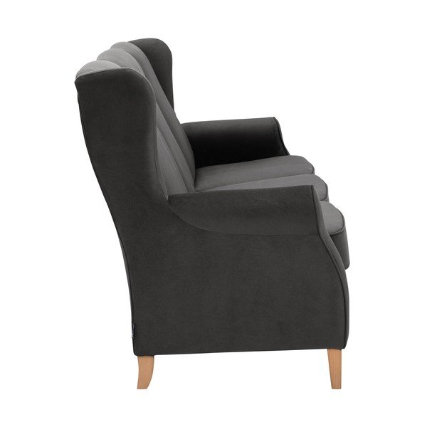 Canapea din catifea Max Winzer Lorris, 193 cm, gri antracit-image-3