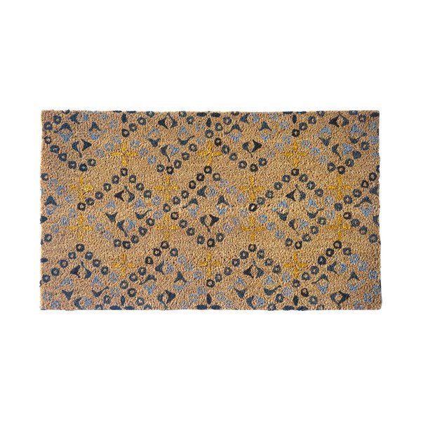 Covoraș de intrare din fibre de nucă de cocos 43x73 cm Flower – Jardin d'Ulysse