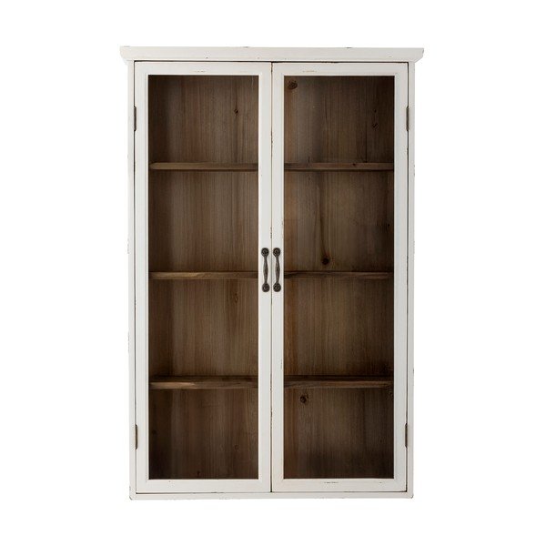 Vitrină albă din lemn de brad suspendată 81x122x18 cm Hazem – Bloomingville