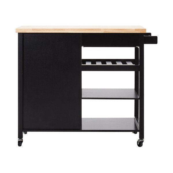 Măsuță de servire cu roți din lemn de arbore de cauciuc 48x105 cm Frankfurt – Premier Housewares-image-4
