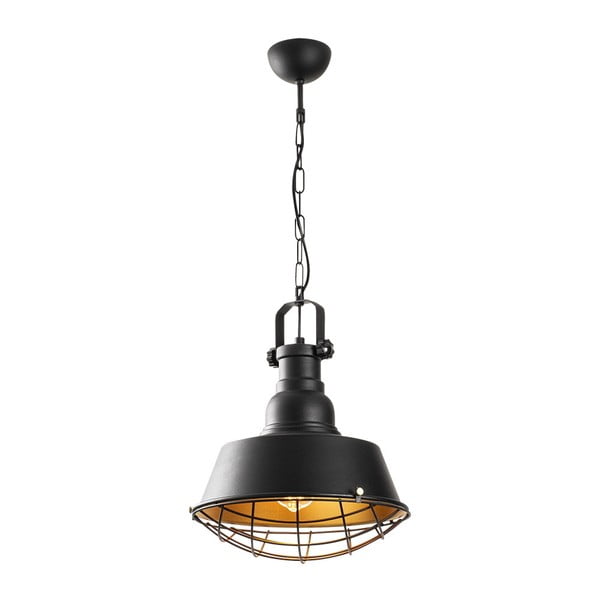 Lustră neagră cu abajur din metal ø 30 cm Itak – Opviq lights-image-2