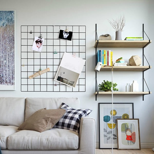 Avizier metalic Reminder, 60 x 60 cm, negru-image-2