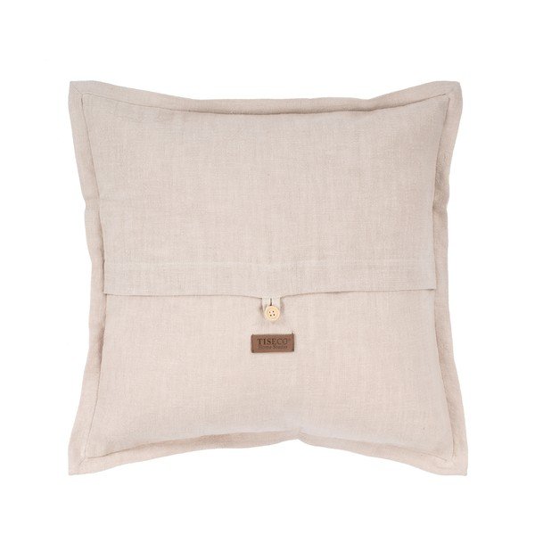 Pernă din amestec de in Tiseco Home Studio, 45 x 45 cm, bej-image-1