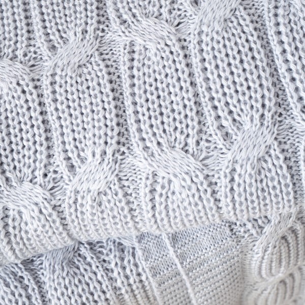 Pătură gri tricotată 130x170 cm Chunky Marl Knit – Catherine Lansfield-image-1