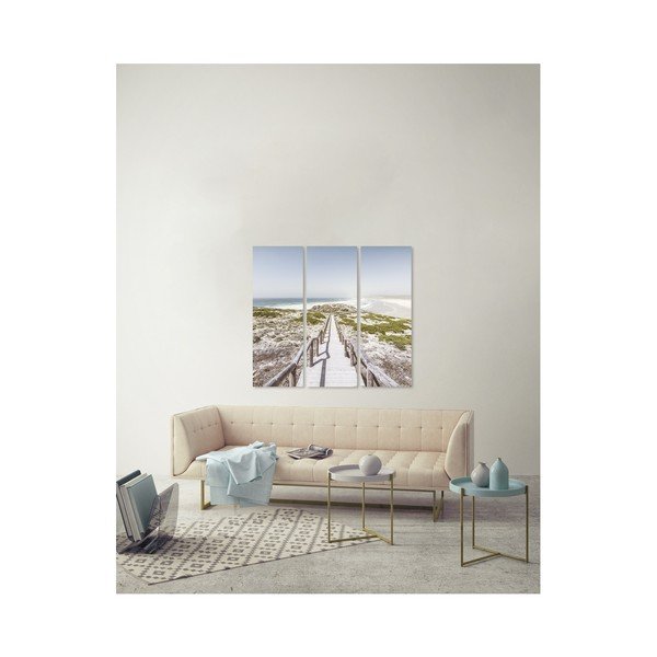 Tablou din 3 piese Styler Canvas By The Sea, 27 x 75 cm-image-1