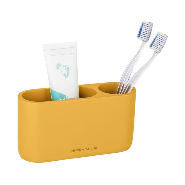 Suport pentru periuța de dinți galben muștar din polirășină Tom Tailor T-Color Bath – Wenko