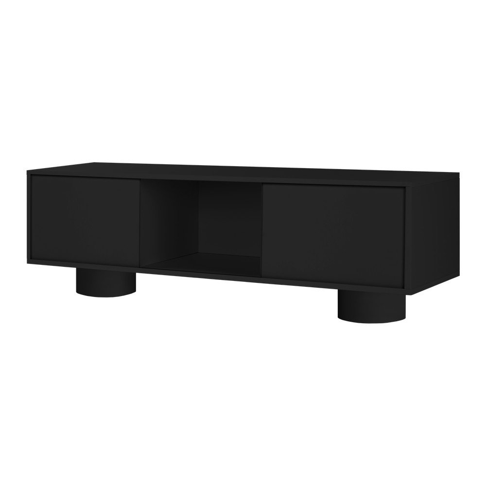 Comodă TV neagră 160x48x42 cm Taro – noo.ma