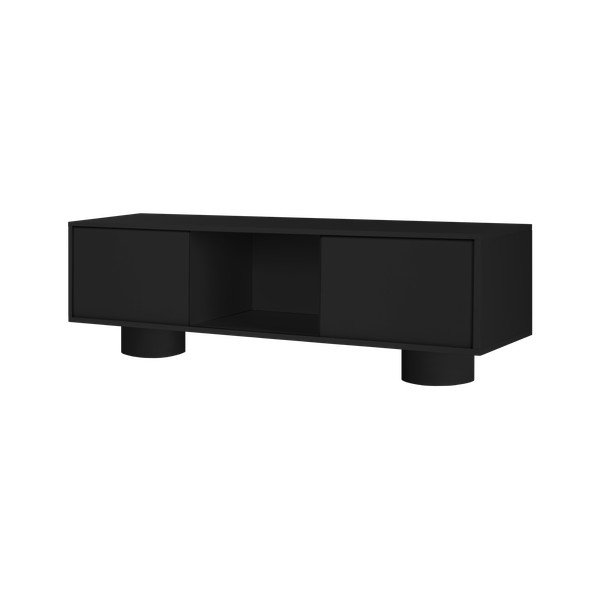 Comodă TV neagră 160x48x42 cm Taro – noo.ma