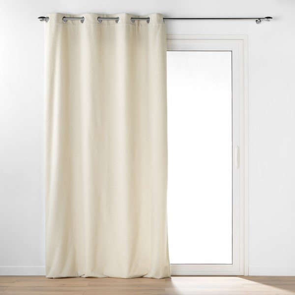 Draperie crem din material bouclé 140x240 cm Wooly – douceur d'intérieur