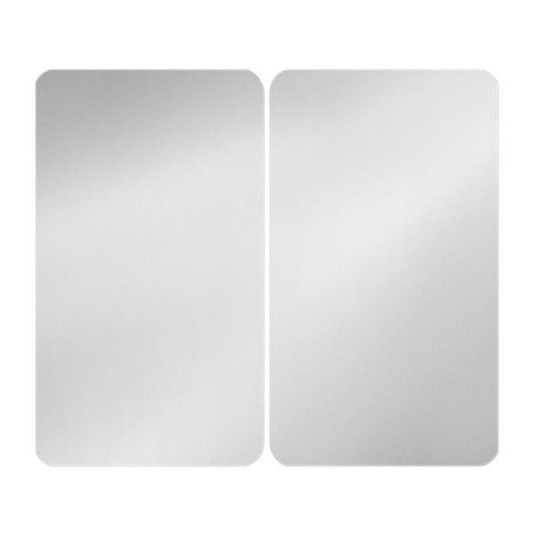 Set 2 protecții din sticlă pentru aragaz Wenko Universal Silver