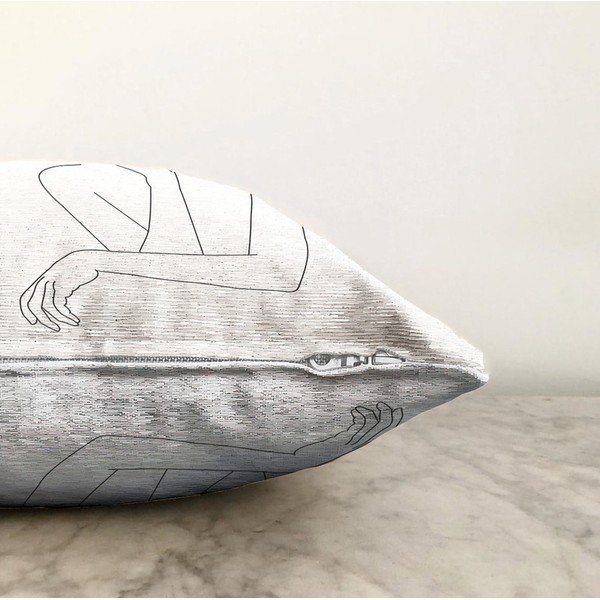 Față de pernă din amestec de bumbac Minimalist Cushion Covers Pose, 55 x 55 cm-image-1