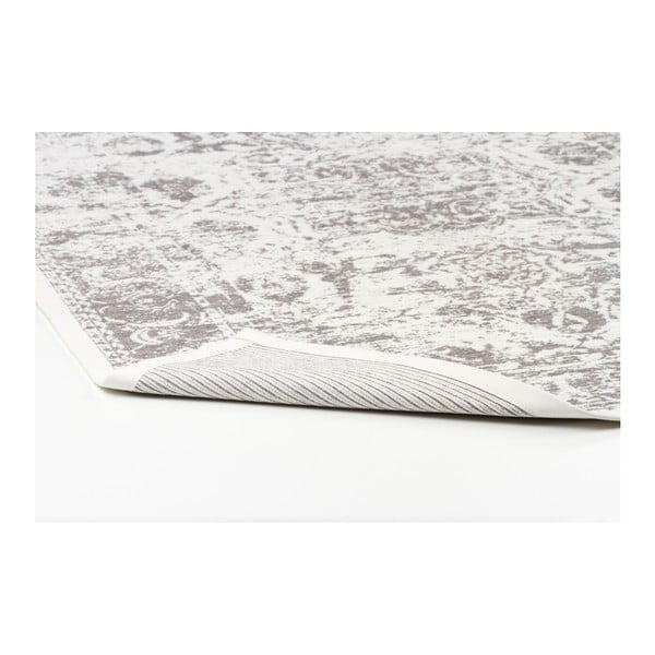 Covor reversibil cu model Narma Palmse, 70 x 140 cm, alb-image-1