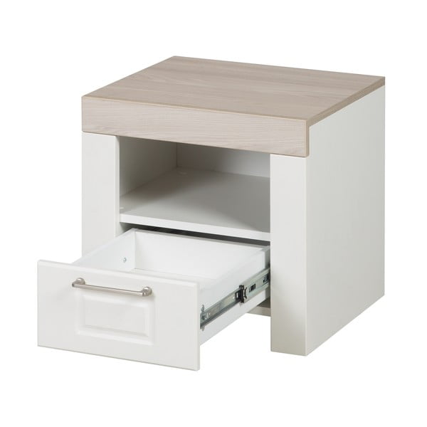 Noptieră de copii albă cu rafturi – Roba-image-4