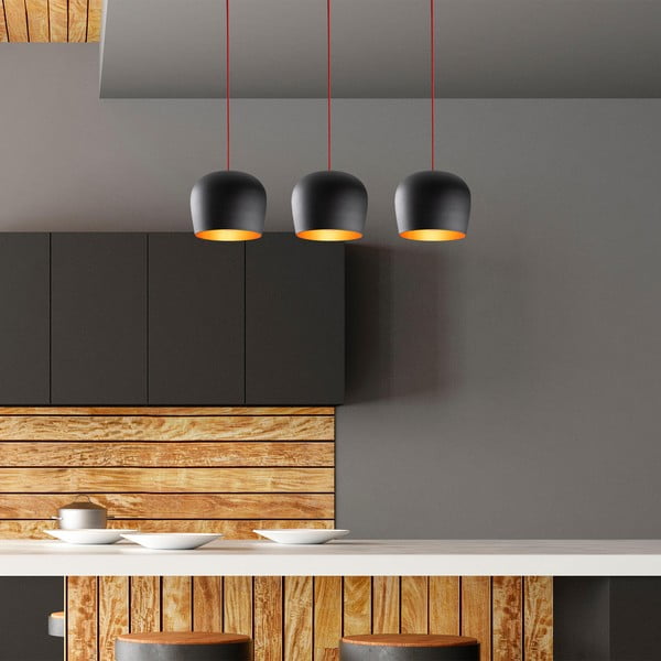 Lustră neagră cu abajur din metal Berceste – Opviq lights-image-2