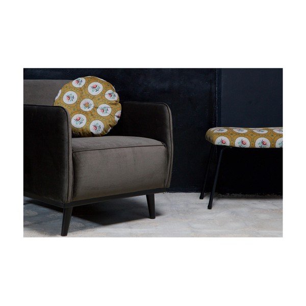 Pernă rotundă decorativă BePureHome Granny, ø 45 cm, galben-image-1