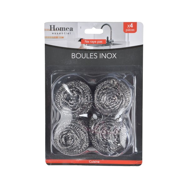 Bureți de sârmă pentru vase 12 buc. din oțel – Homéa-image-1