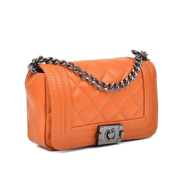 Poșetă din piele Isabella Rhea Mari, maro coniac-image-2