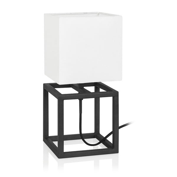Veioză Markslöjd Cube, 15 x 15 cm, negru - alb