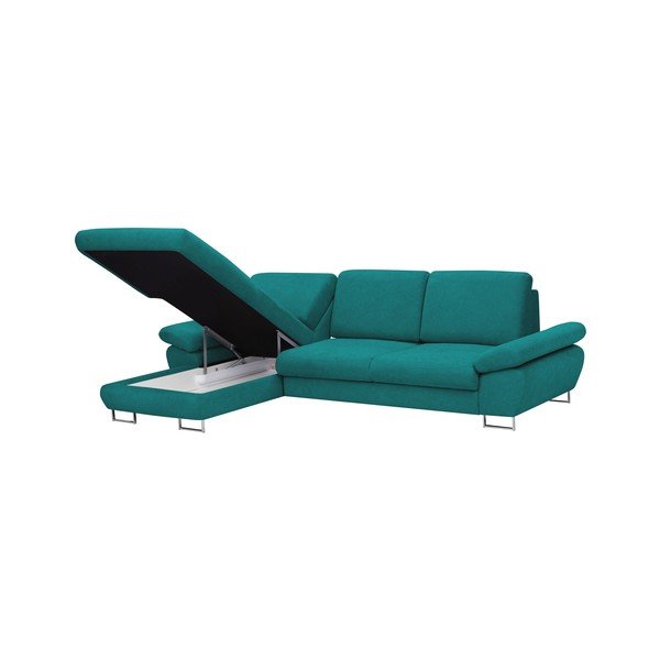 Canapea extensibilă Windsor & Co Sofas Pi, turcoaz, partea stângă-image-4